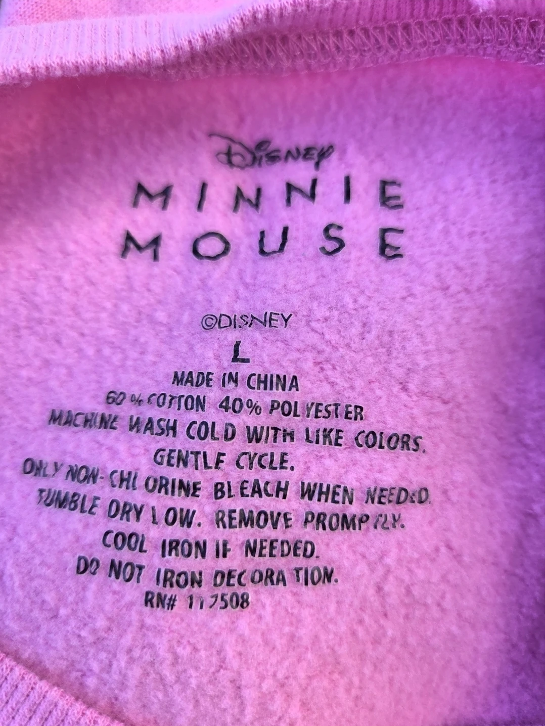 Disney Minnie Mouse Pink Crewneck Sweatshirt - photo 2