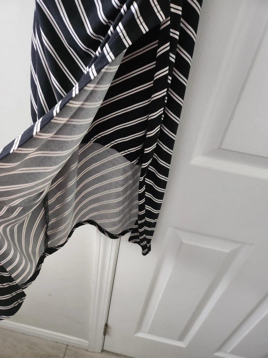 Black and White Striped Midi Dress - photo 2