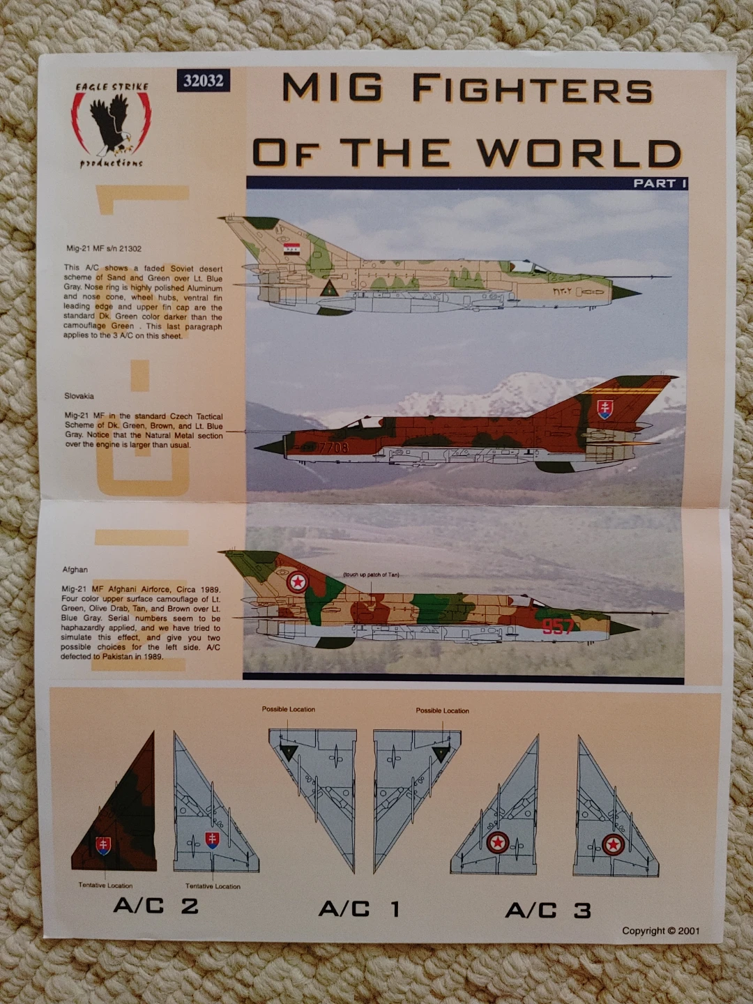 Eagle Strike 32032 MiG Fighters of the World Pt. I Decals - photo 2