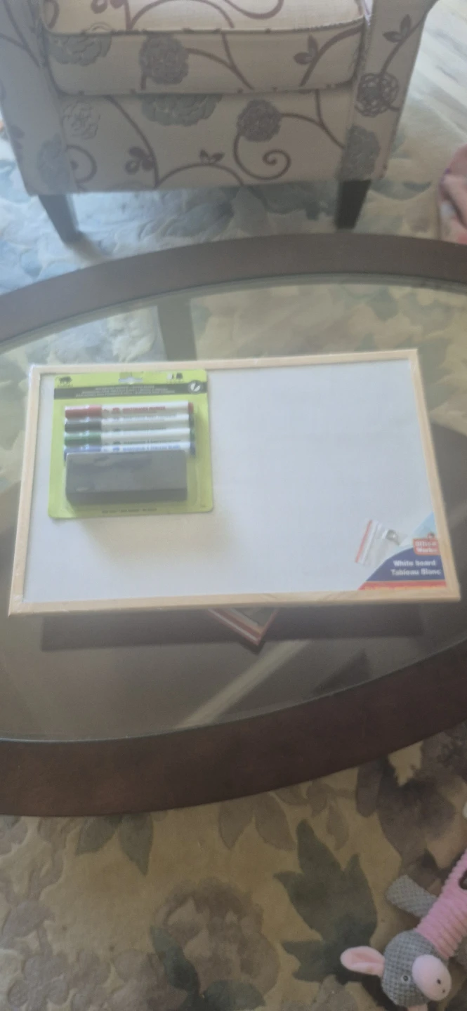 White Board with Markers and Eraser