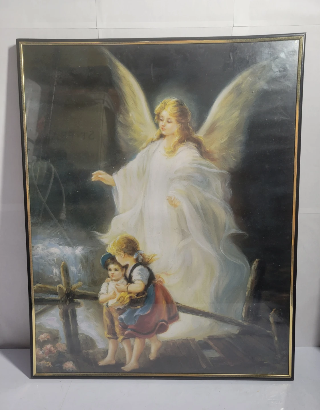 Framed Angel and Children Art Print 16"×20"
