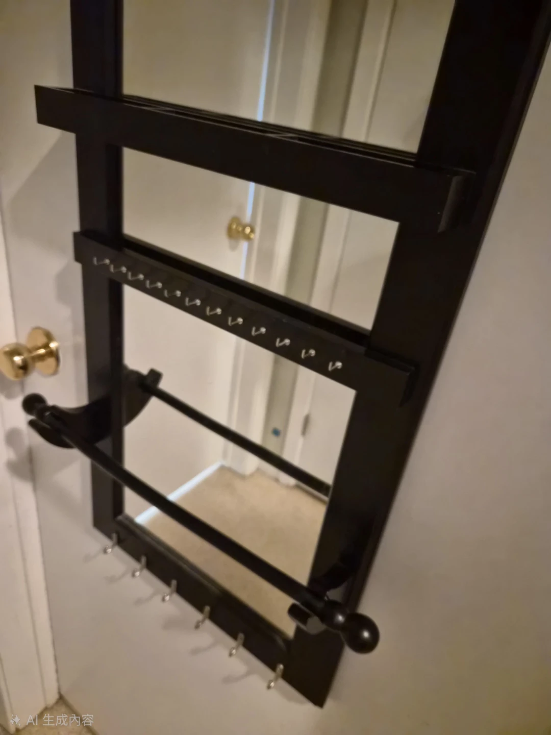 Over the door mirror with storage organizer - photo 2