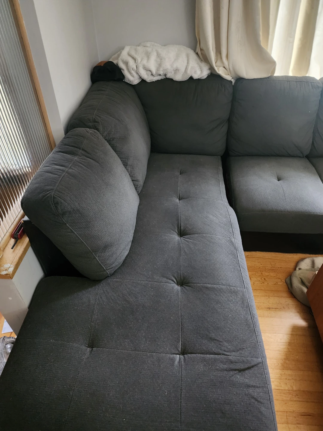 Dark Grey Sectional Sofa - photo 3