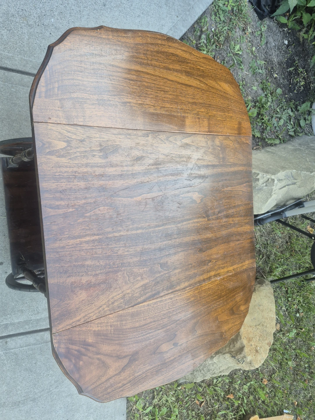 Vintage Wooden Tea Cart with Wheels