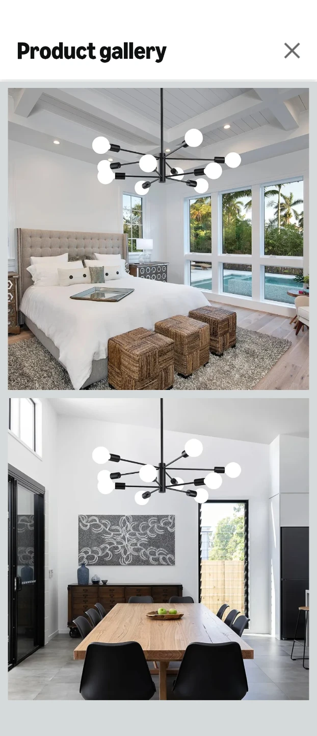Black Sputnik Chandelier - photo 3