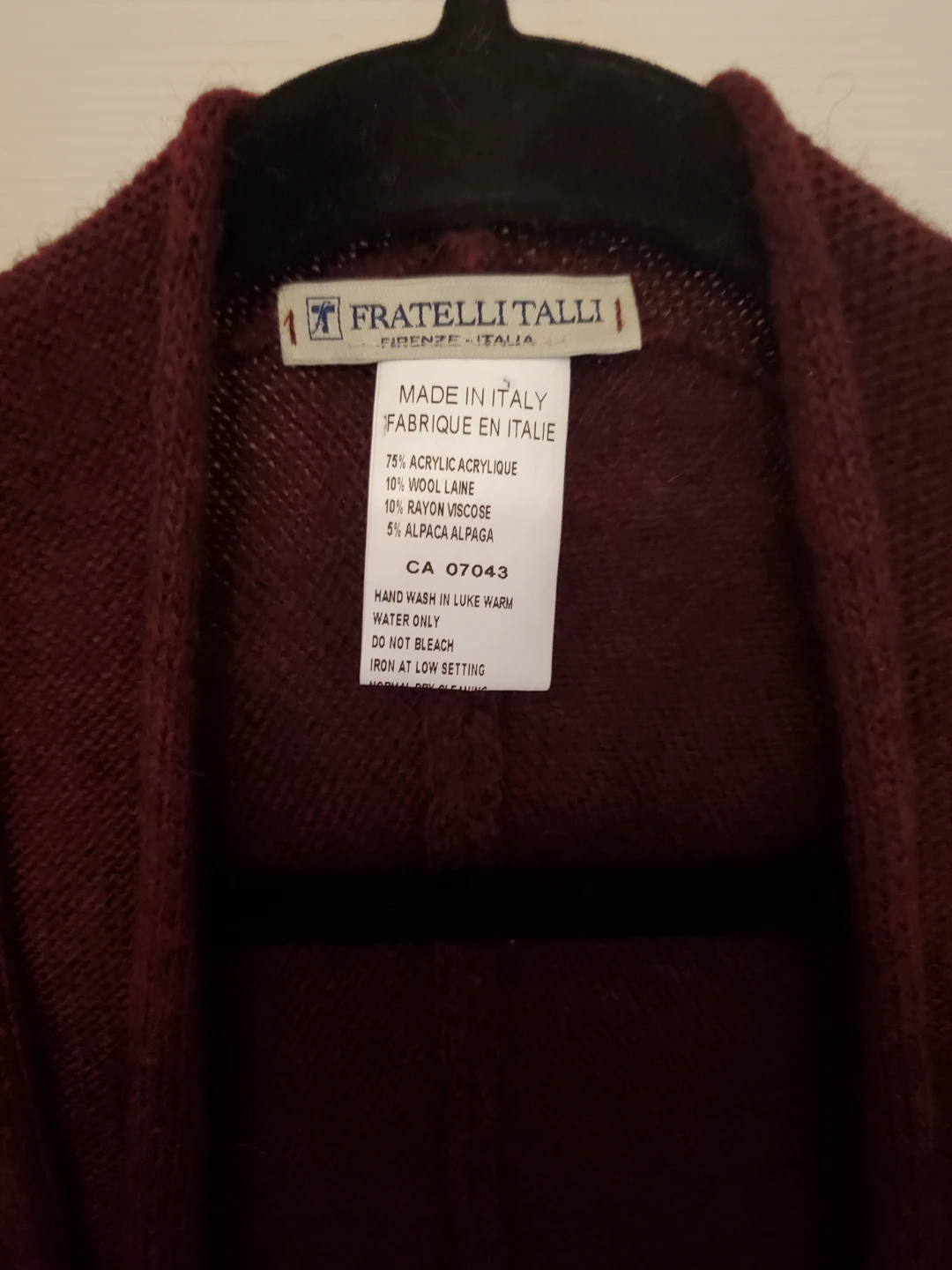 Made in Italy Batwing/Shawl Knit Sweater