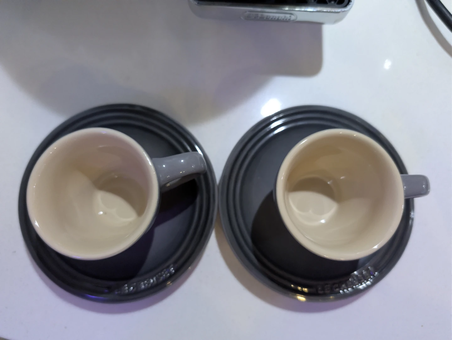 Le Creuset Espresso Cups and Saucers - Grey - photo 2