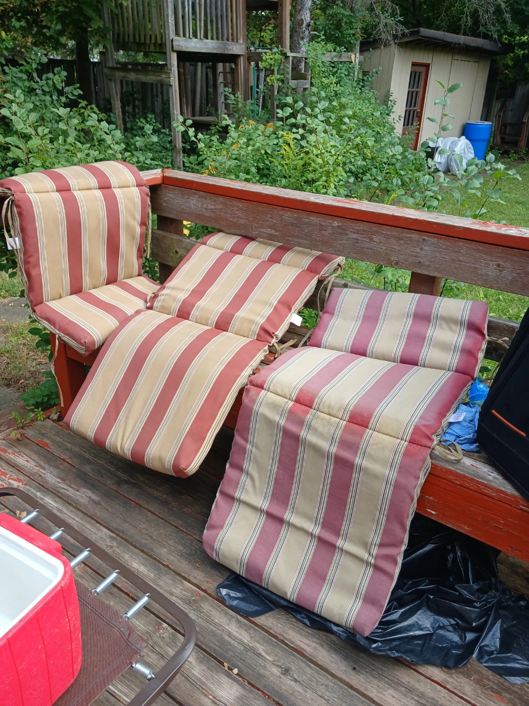 Striped Patio Cushions Set