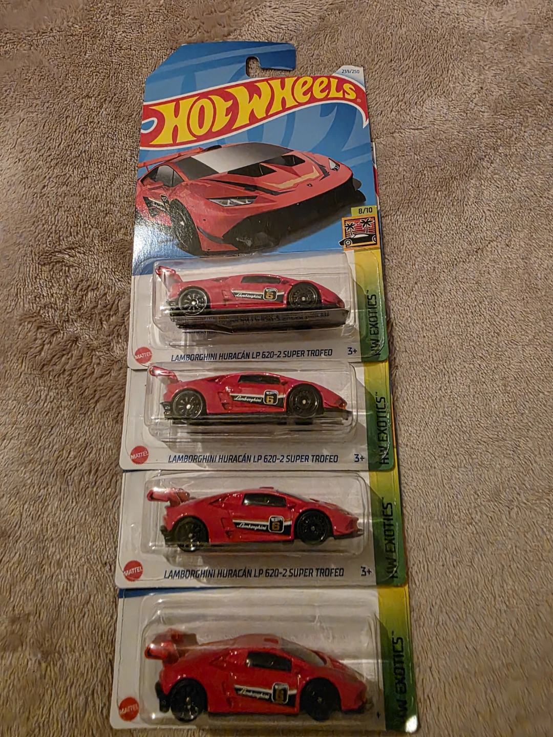 4 Hot Wheels Lamborghini Huracan LP 620-2 Super Trofeo