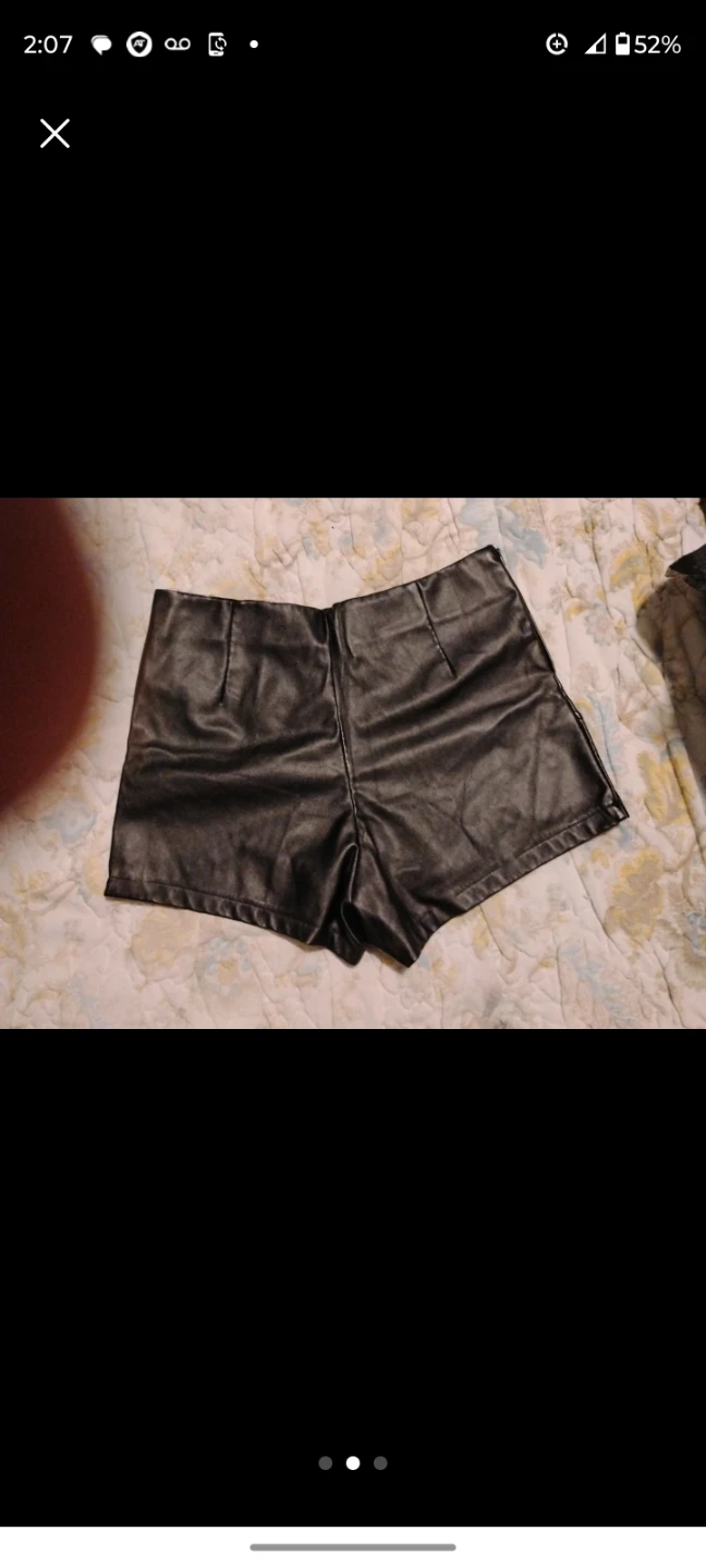 Spirit Faux Leather Shorts - Size L - photo 2