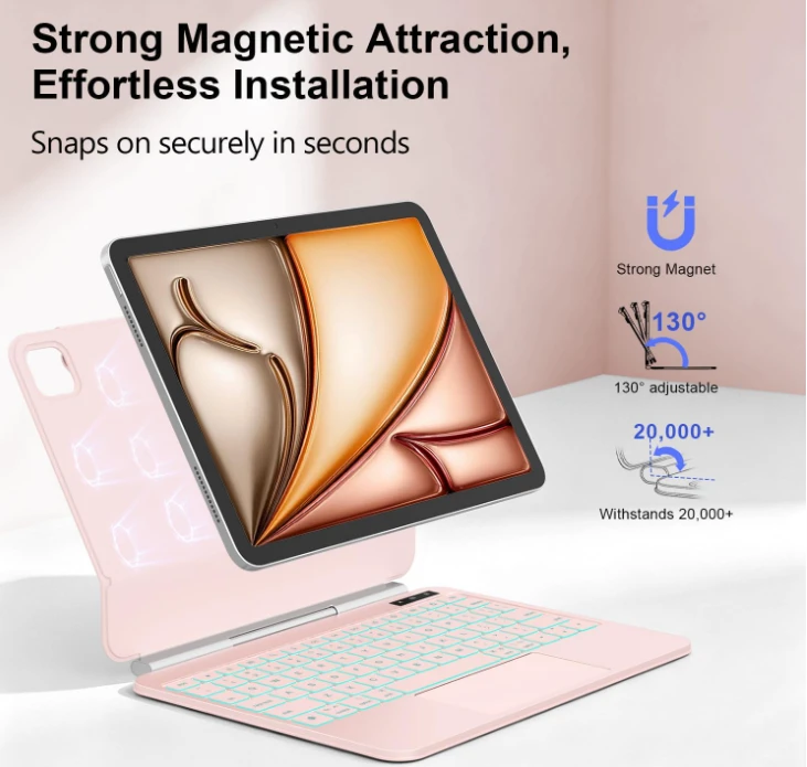 Pink Keyboard Case for iPad Air 11" / Pro 11" - photo 3