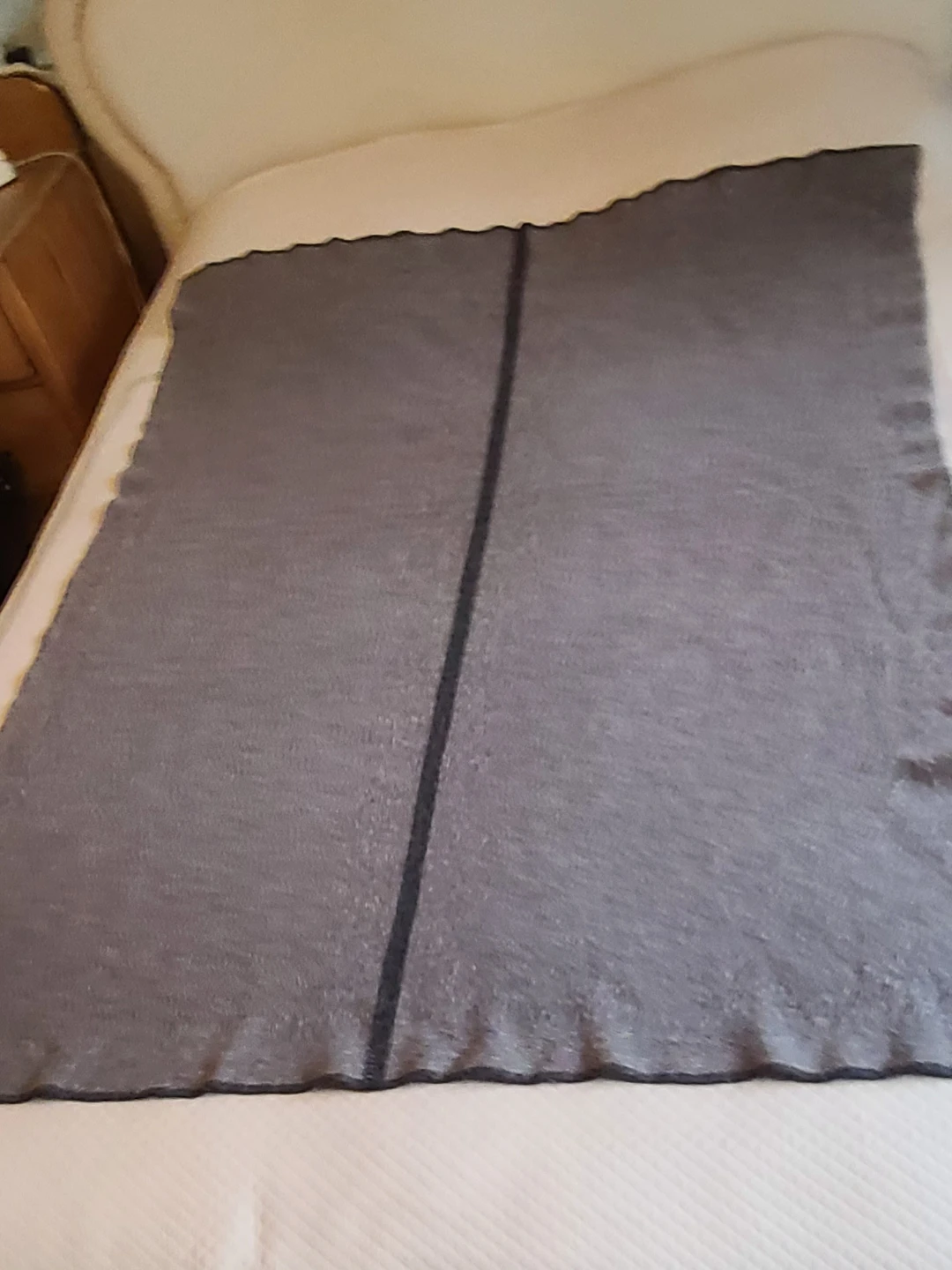 Vintage Grey Wool Blanket Military / Army / WWII