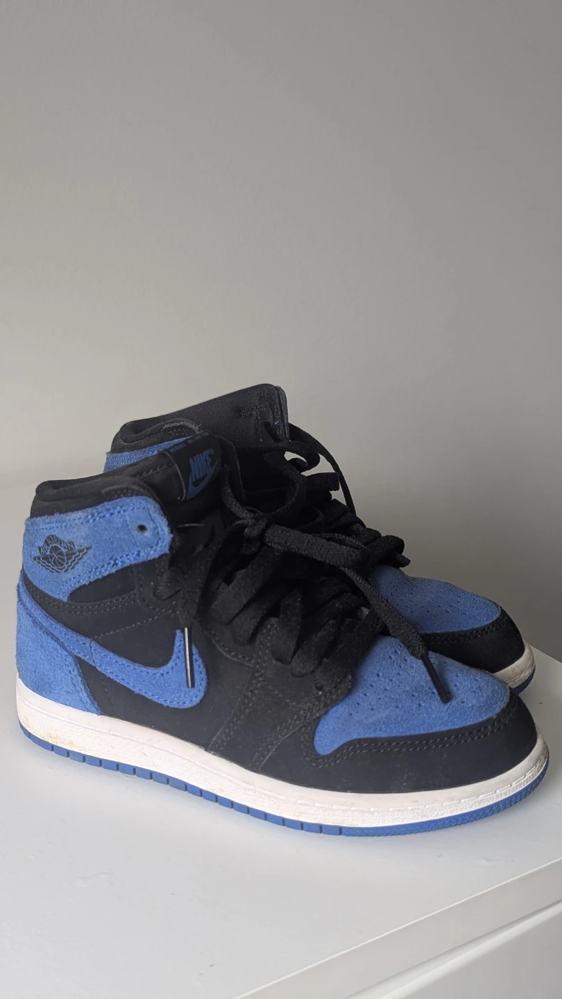 Air Jordan 1 Mid Black/Royal Blue – Kids 13C