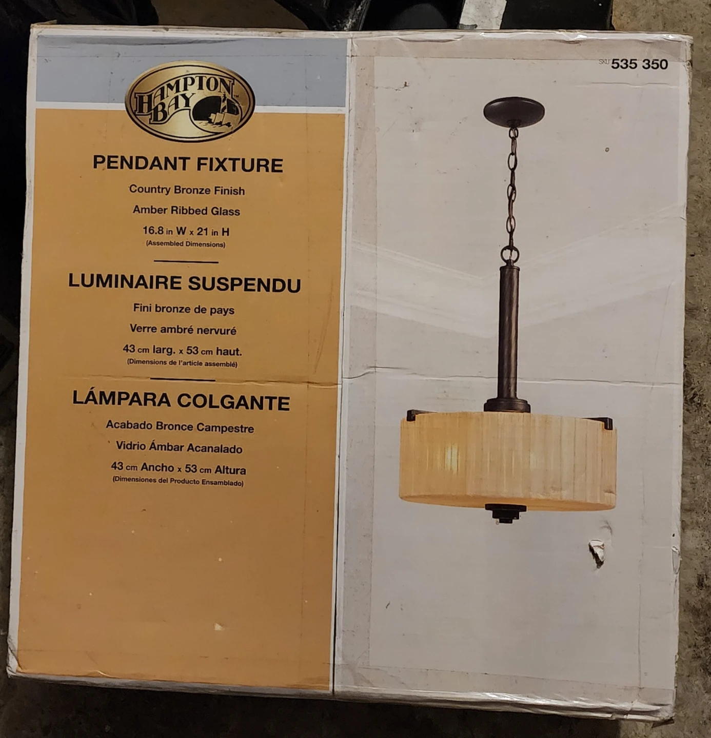 Hampton Bay Pendant Light Fixture