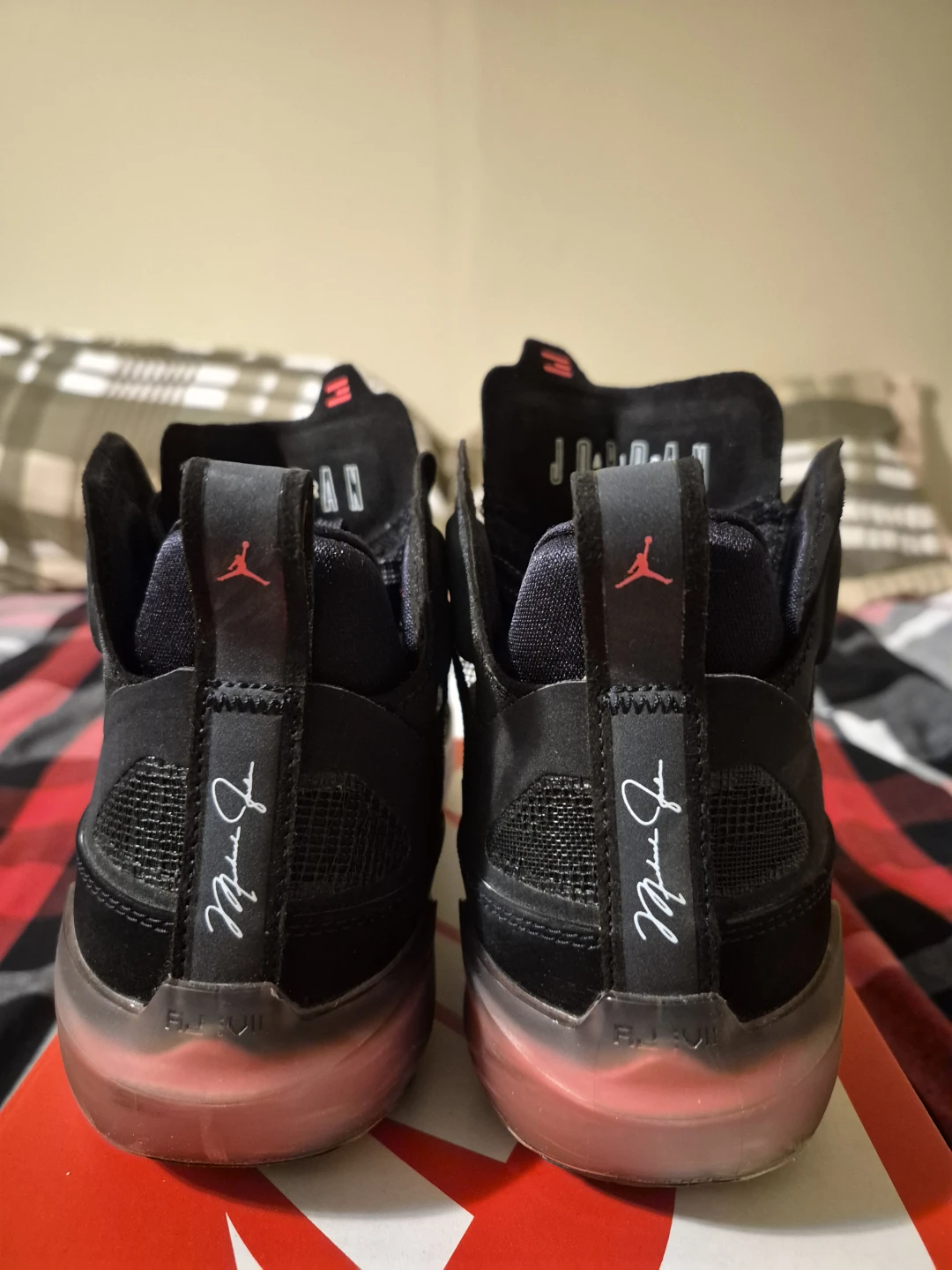 Nike Air Jordan XXXVII (Black Hot Punch) Basketball Shoes - photo 3