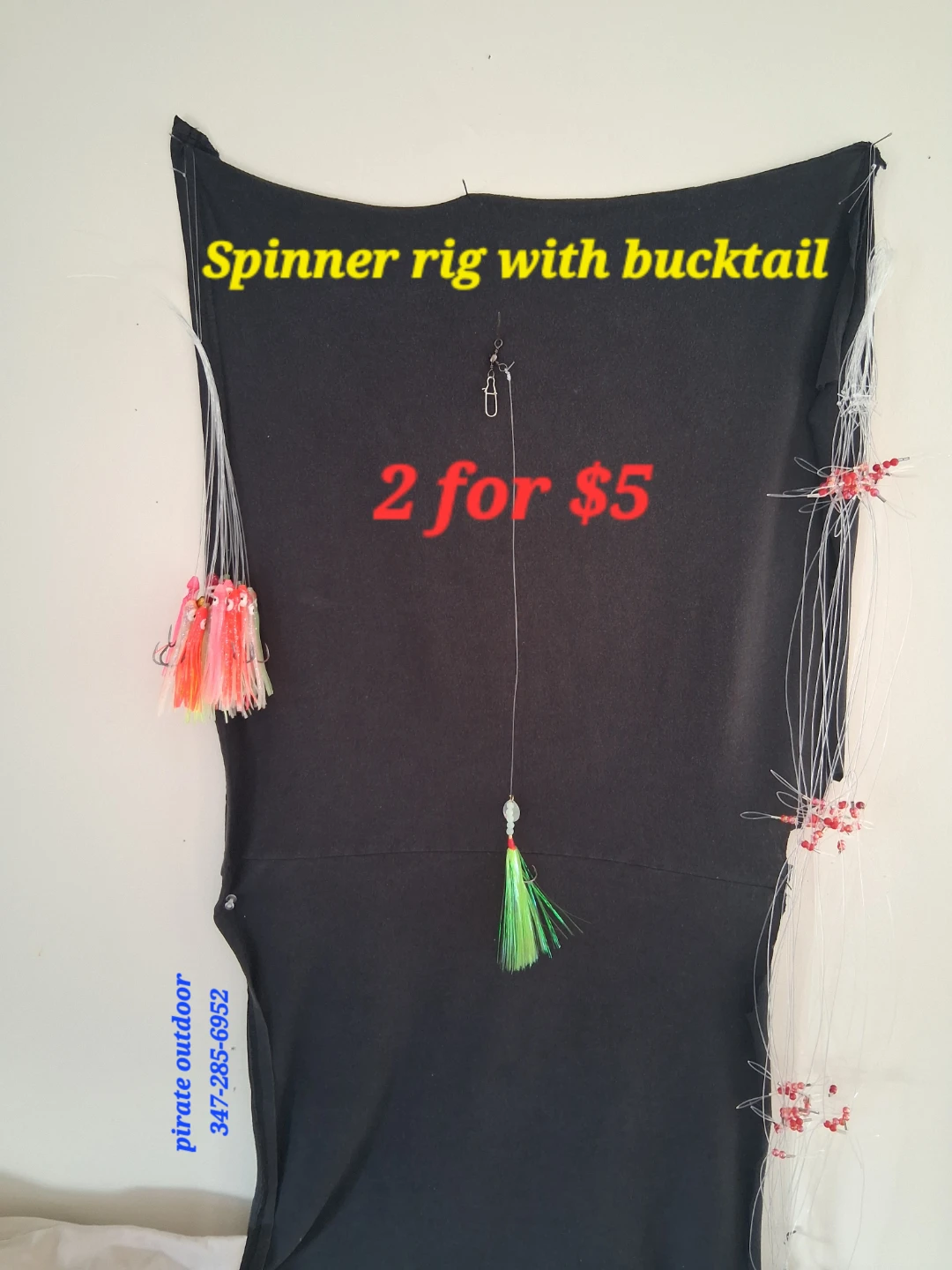 Spinner rig with bucktail fishing lure