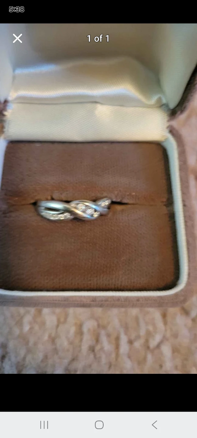Twisted Band Ring with Stones