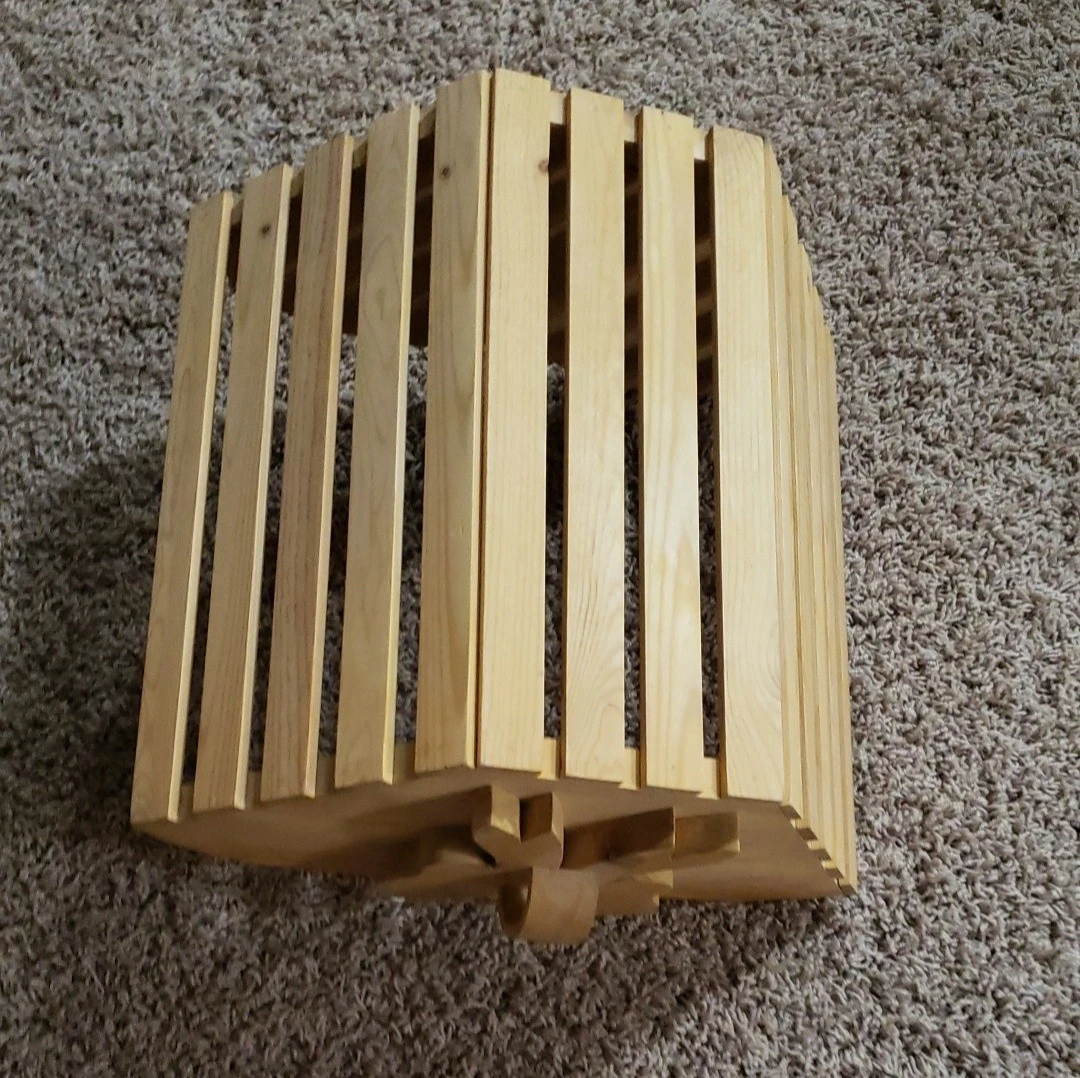 Wooden Decorative Basket with Handle - photo 2