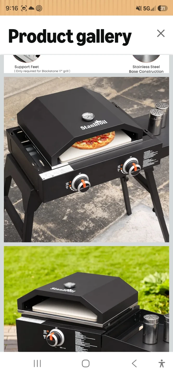 Stanbroil Pizza Oven Attachment for Blackstone Griddles - photo 3