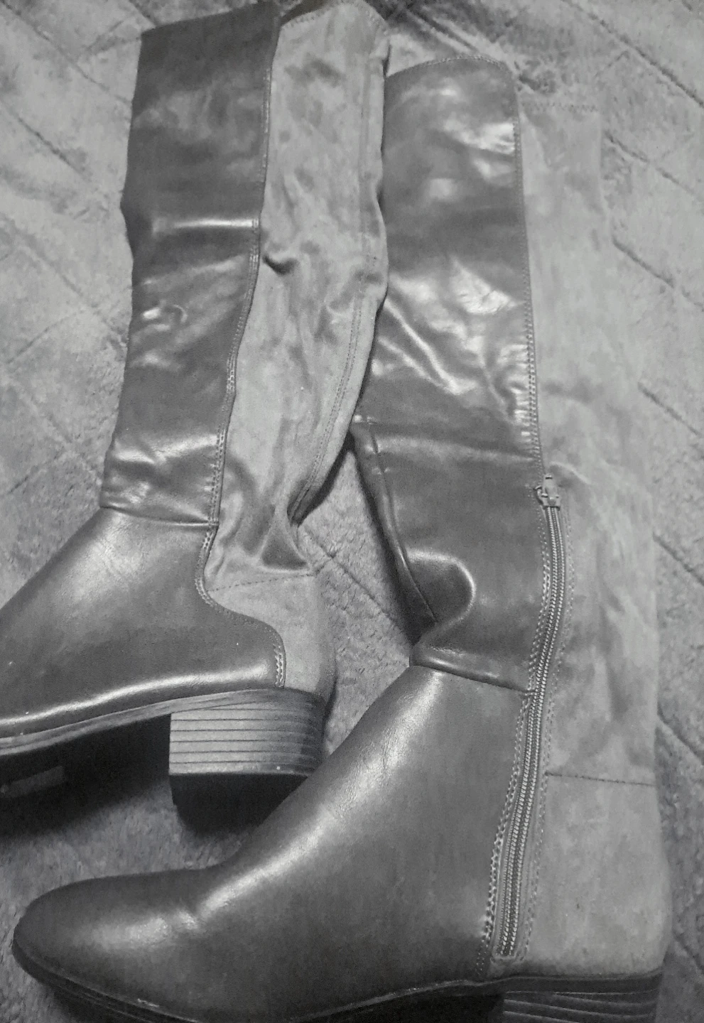 Ladies Gray Over The Knee Boots