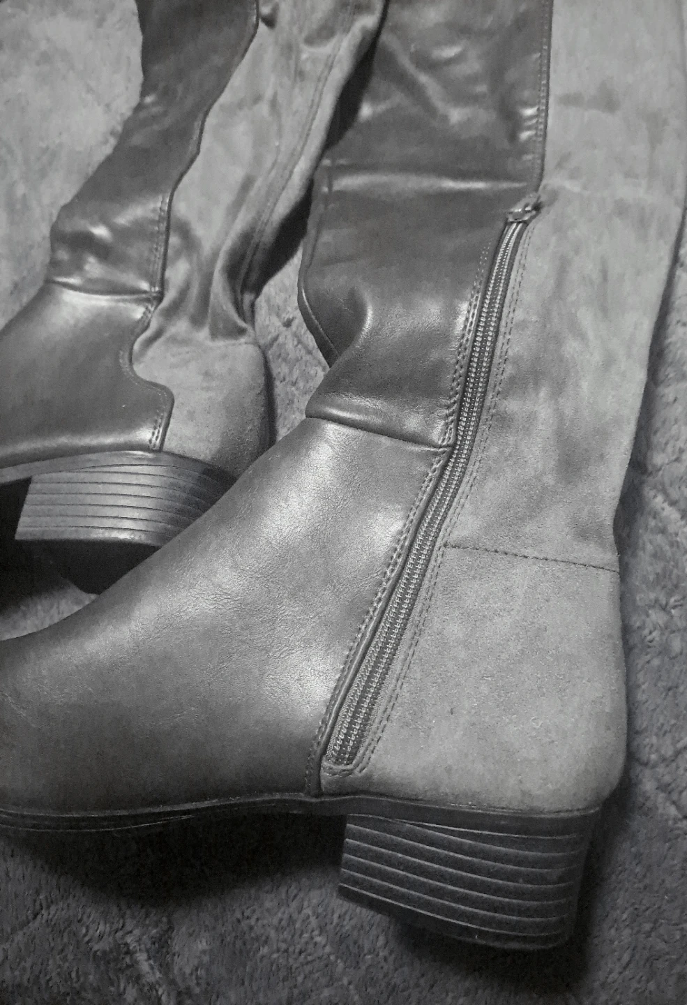 Ladies Gray Over The Knee Boots - photo 2
