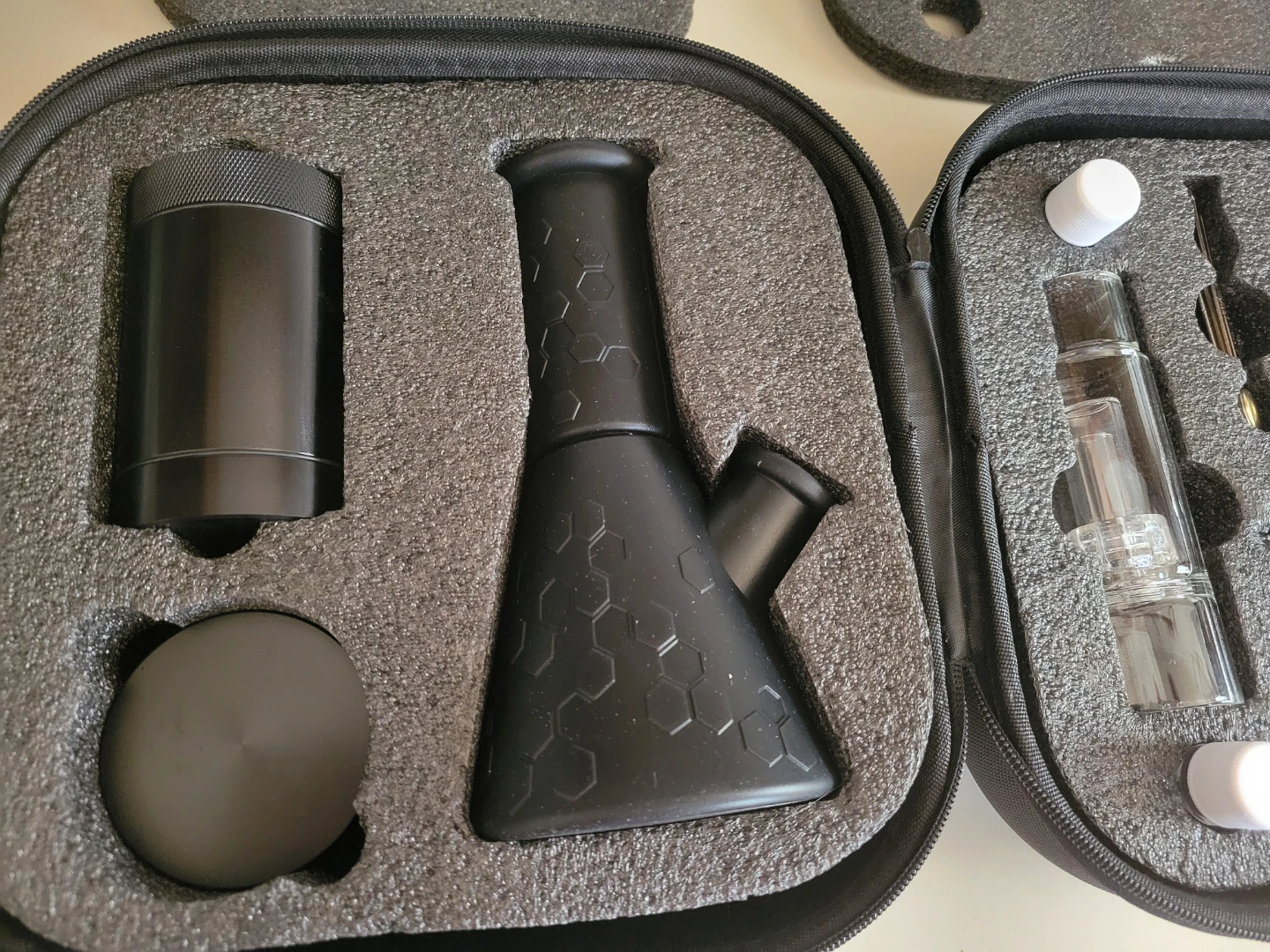 12" Silicone Glass Smoking Set w/ Case Tobacco Water Pipe - photo 2