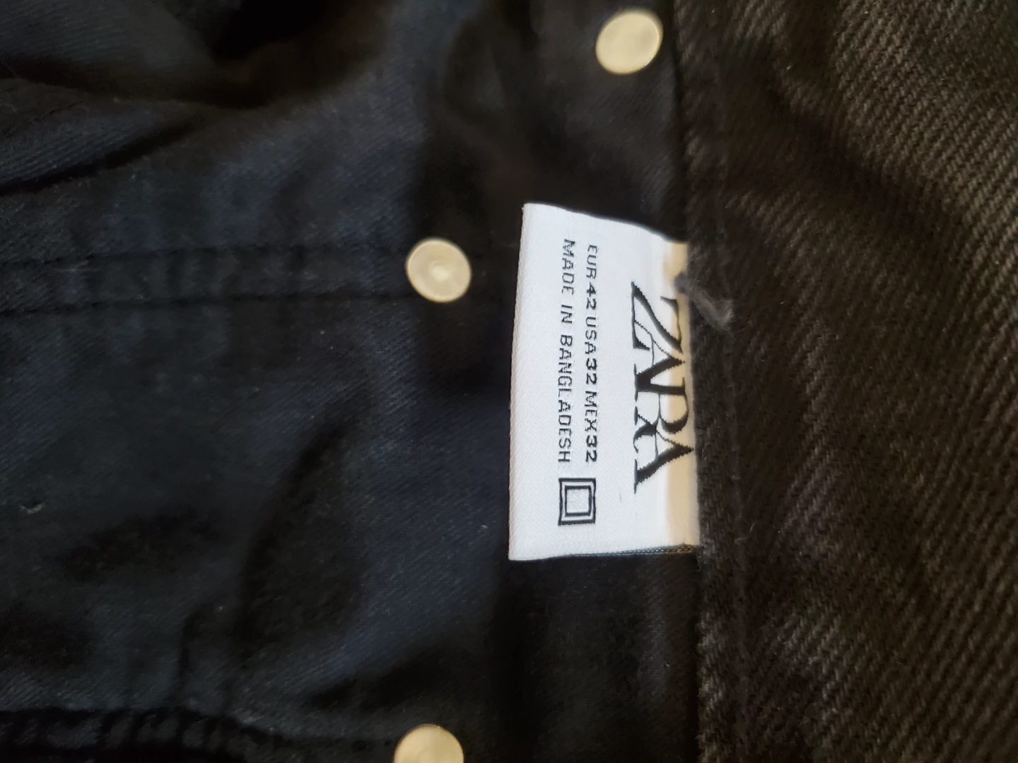 Zara Black Button-up Jeans - photo 4