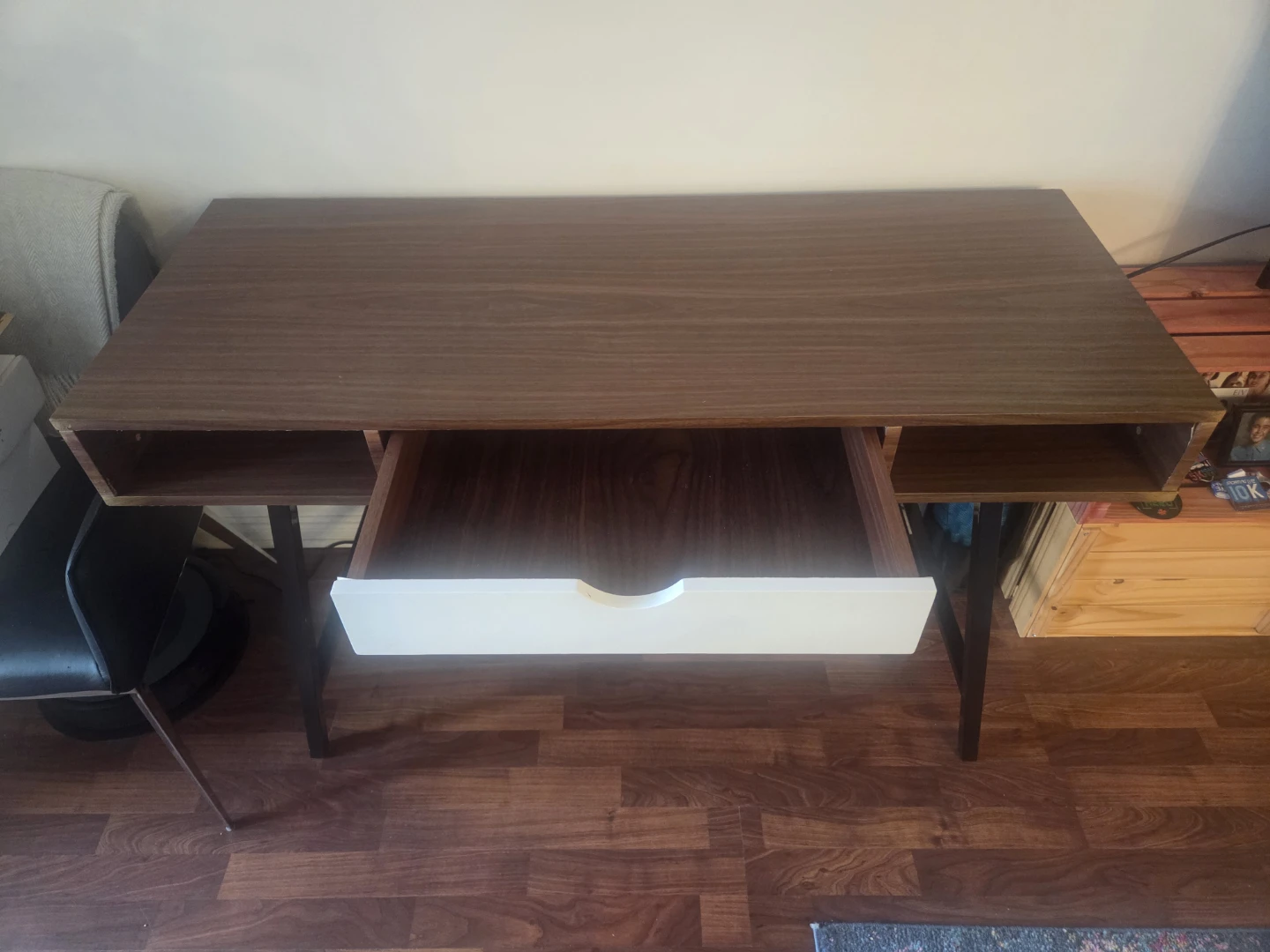 Mid-Century Style Writing Desk with Drawer - photo 2