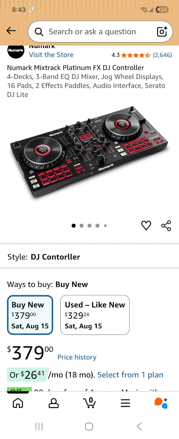 Numark Mixtrack Platinum FX SE 4-Deck DJ Controller