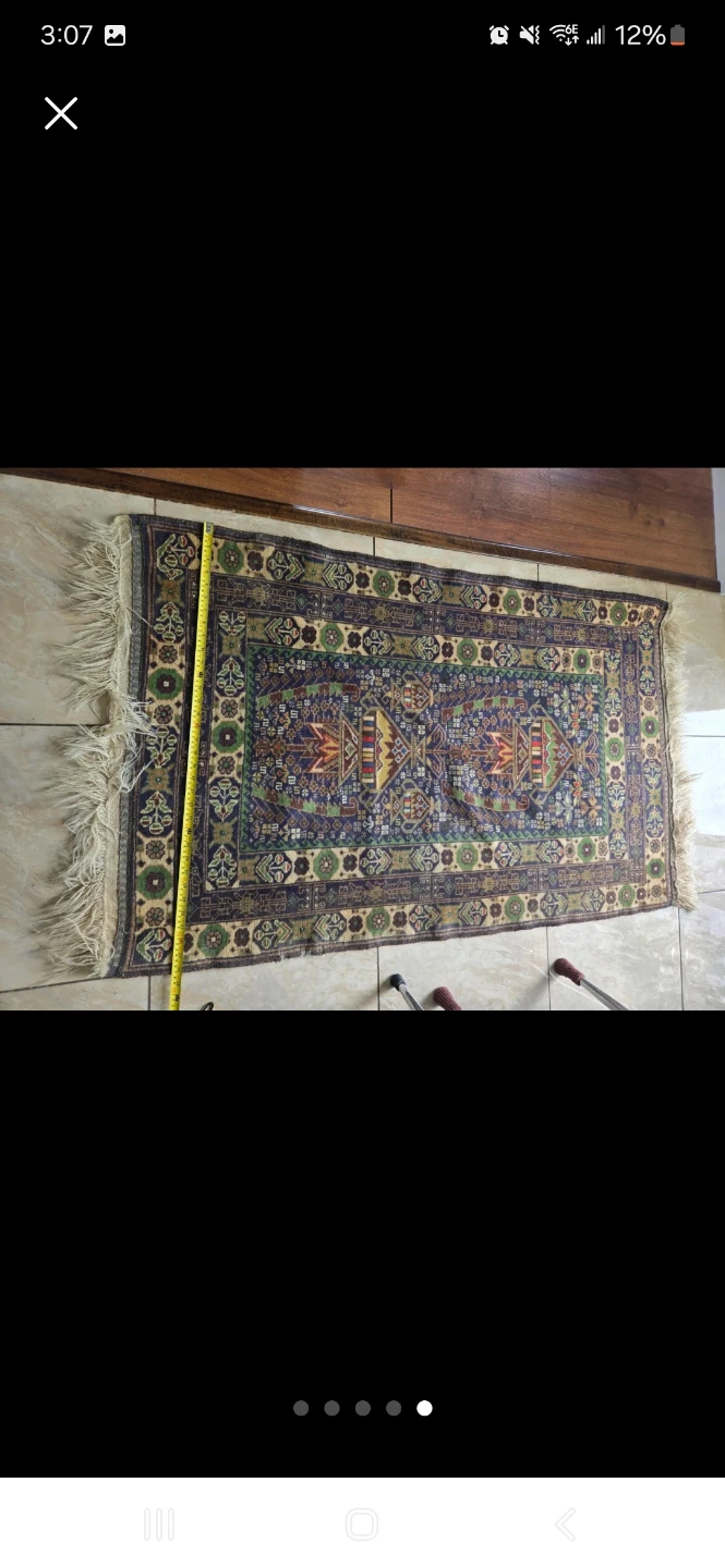 Authentic Handmade Afghan Rug – Persian Style Design - photo 3