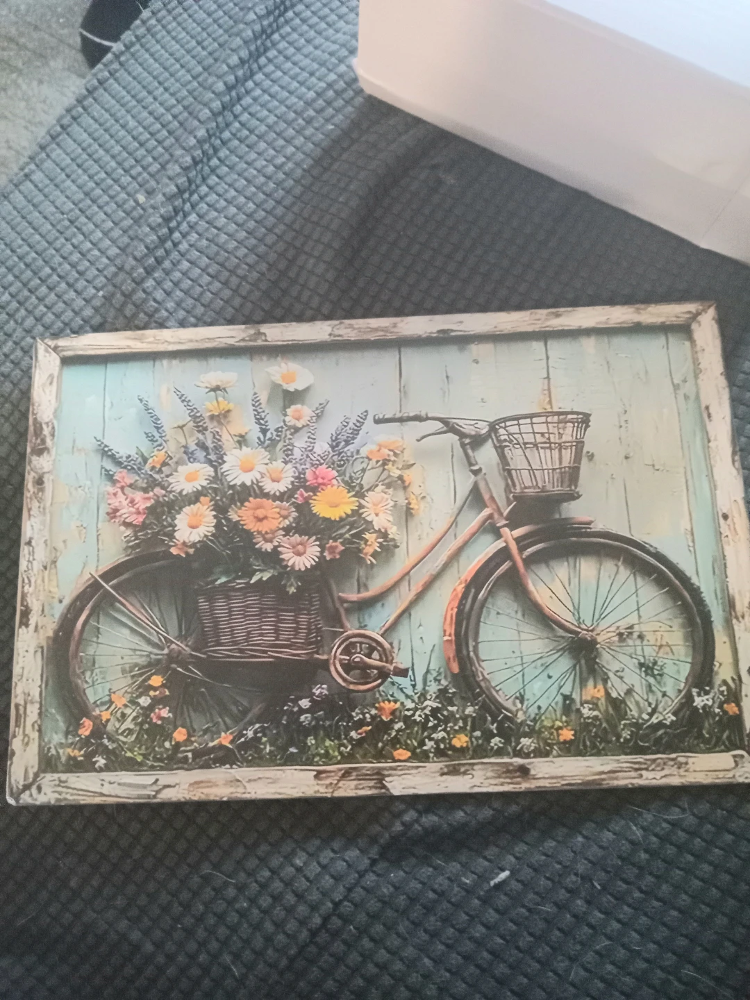 Farmhouse Bicycle with Flowers Wall Art