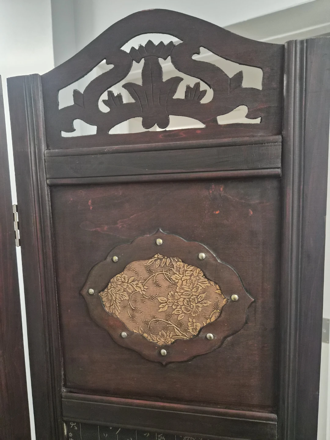 Vintage 3-Panel Oriental Room Divider Screen - photo 4