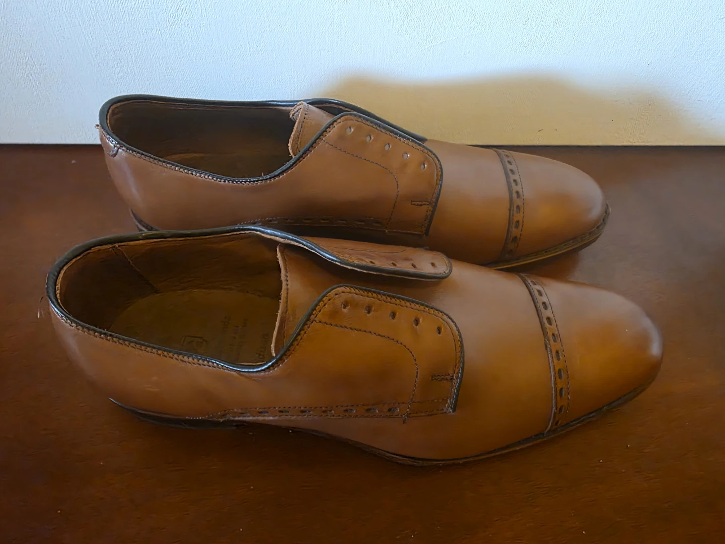 Allen Edmonds Men's Brown Leather Cap Toe Oxford Dress Shoes