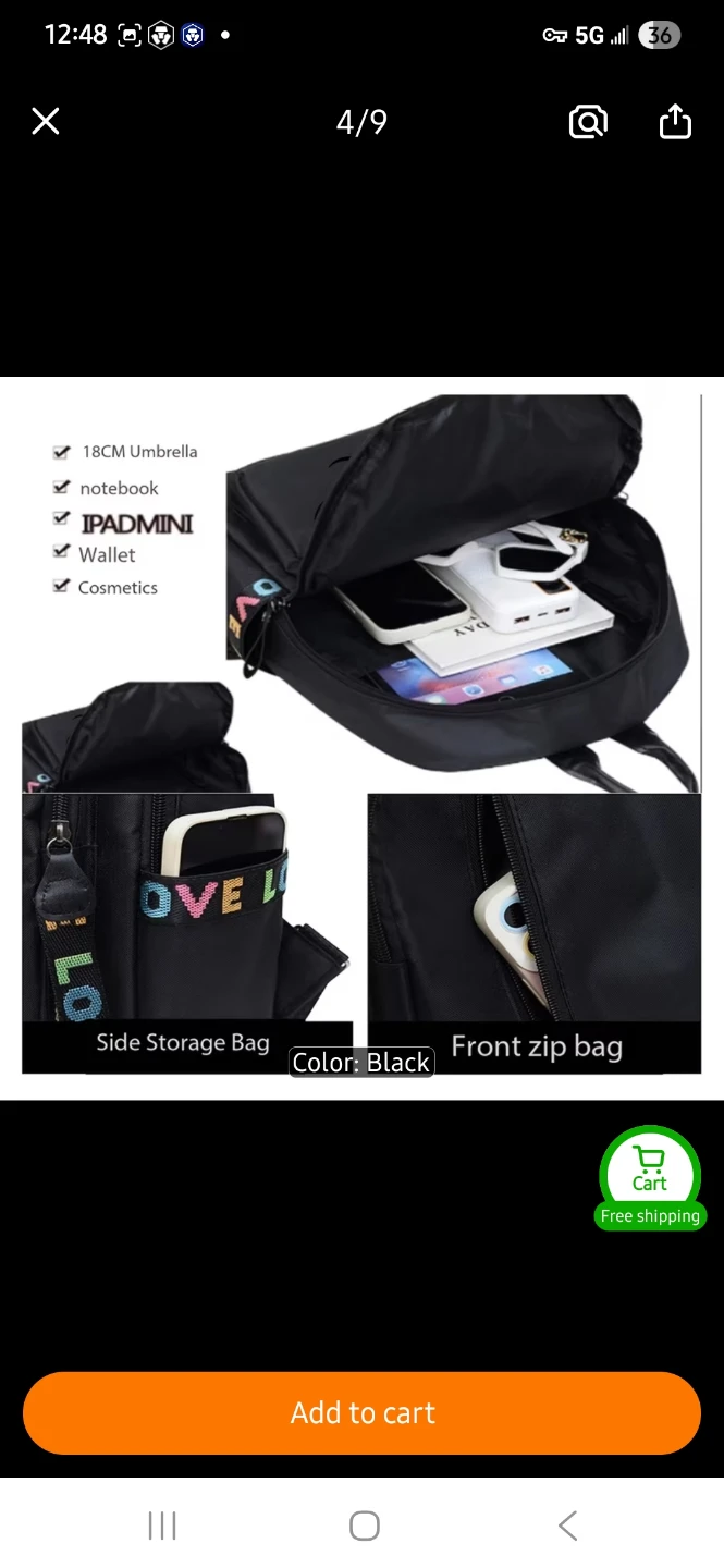 Black Backpack with Horse Design and "LOVE" Straps - photo 4