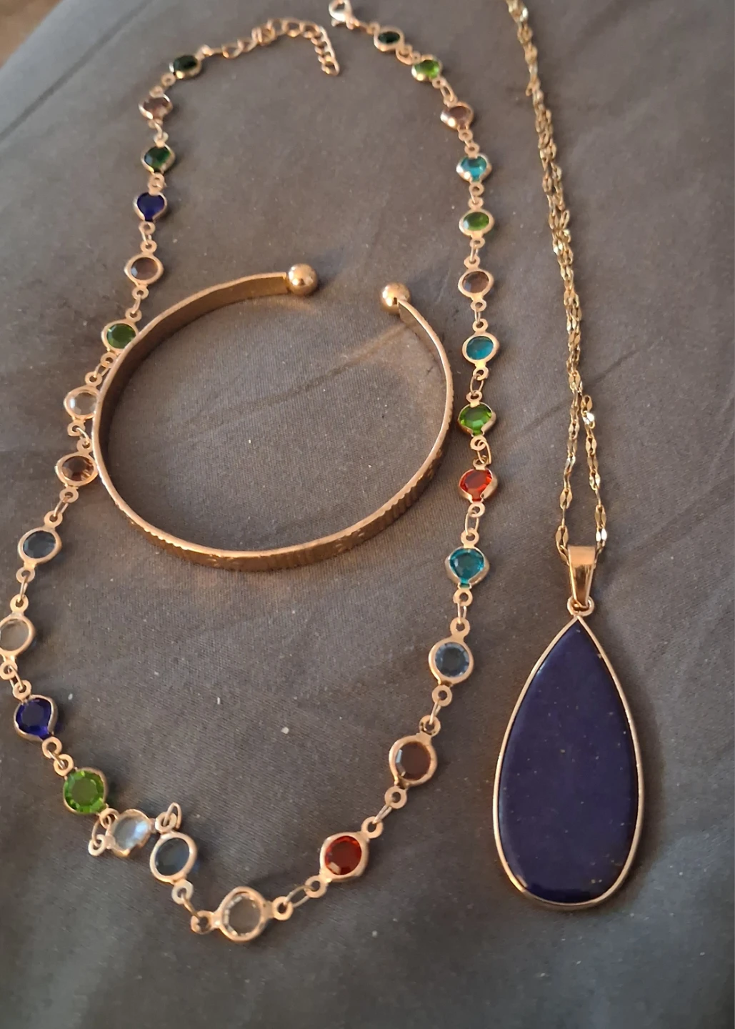 Teardrop Lapis Lazuli Pendant Necklace - photo 4