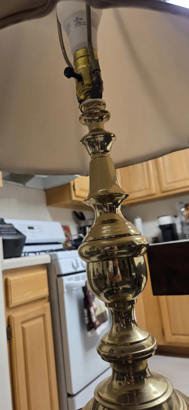 Vintage Stiffle brass lamp , excellent working conditions - photo 2