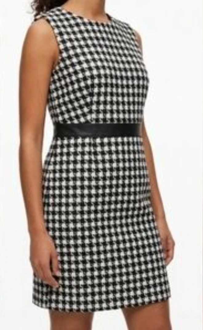 Women's Black and White Houndstooth Blazer