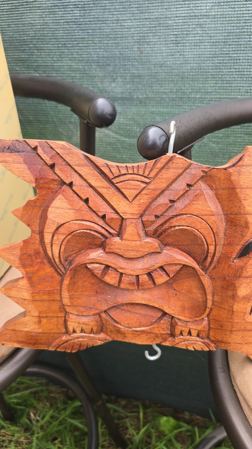 Carved Wooden Tiki Bar Open/Closed Sign - photo 3
