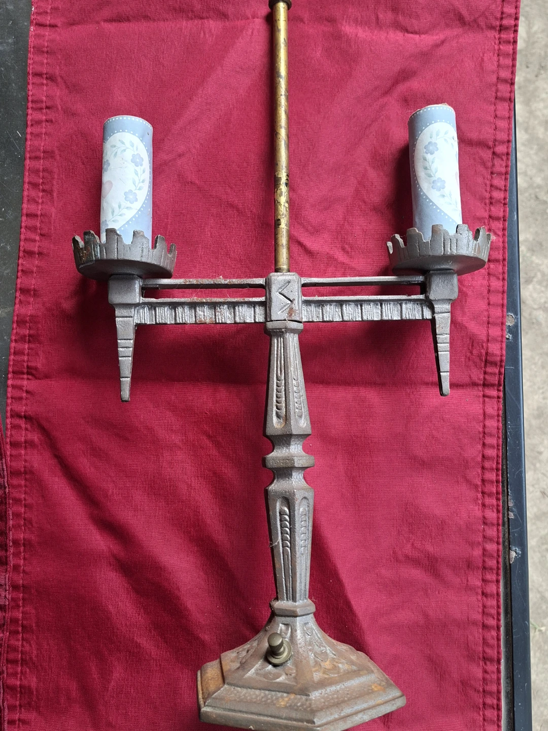 Vintage 2-Light Candlestick Lamp