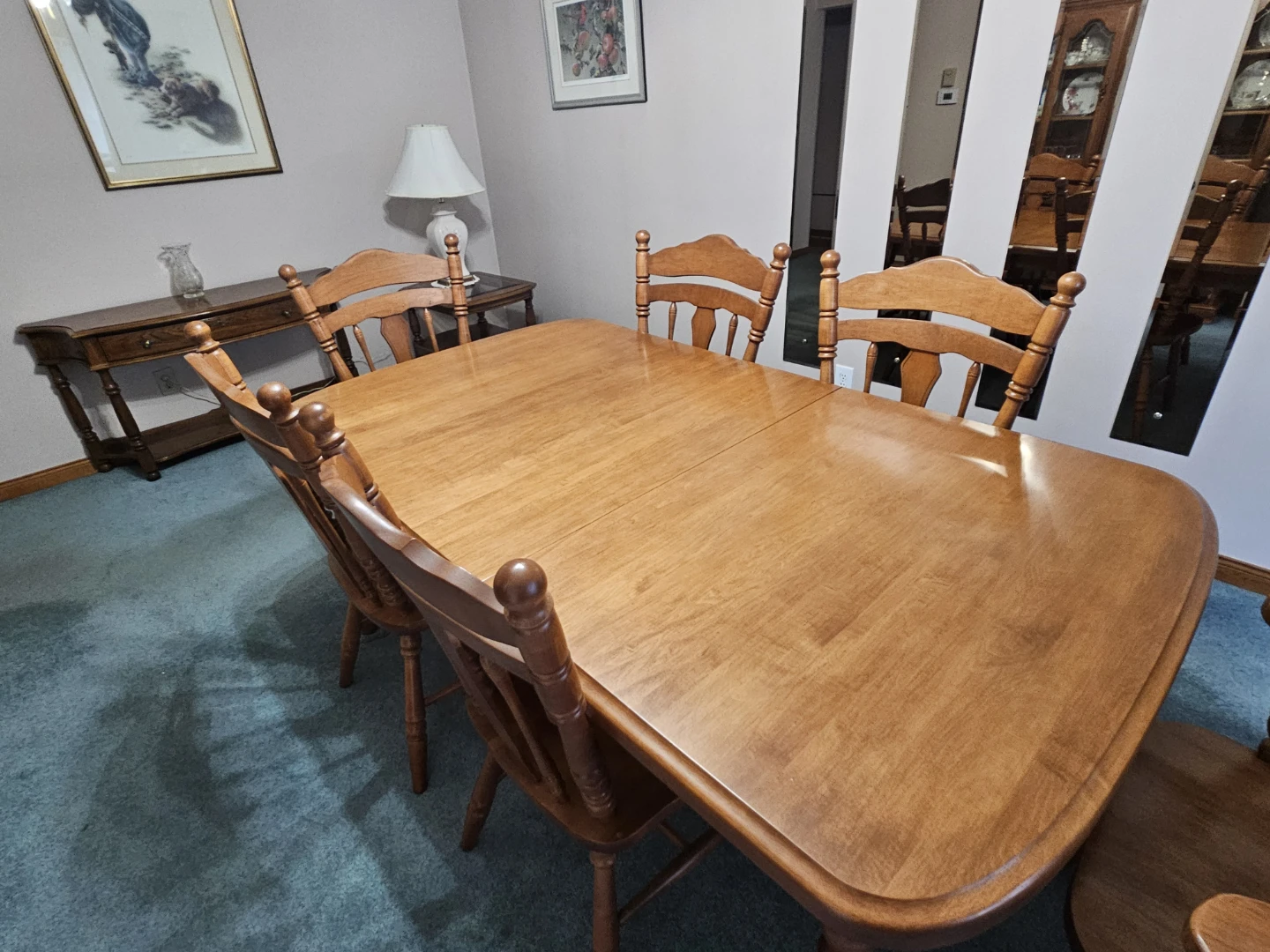 Wood table and chairs