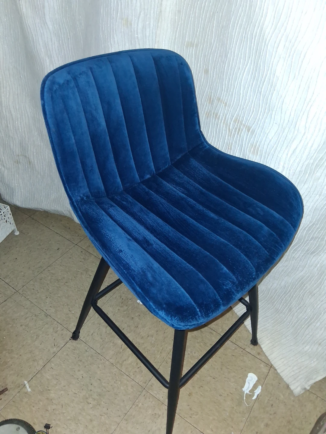 Blue Velvet Bar Stool - photo 2