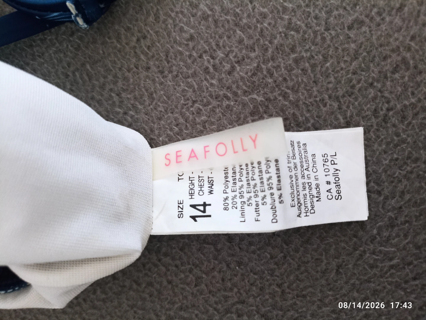 Seafolly Blue Star Print Swimsuit Size 14 - photo 3