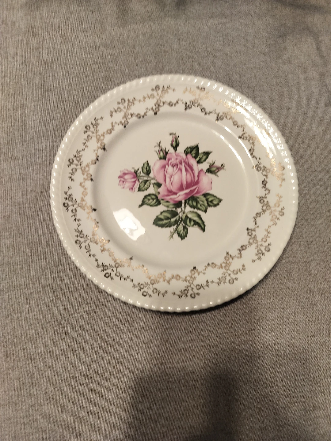 British Empire Ware Rosebud 22K Gold Plate