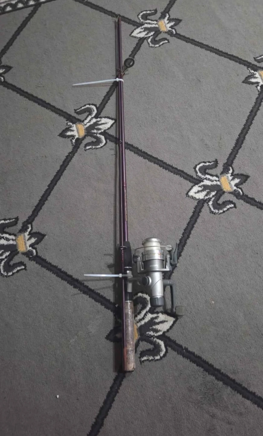 Purple Fishing Rod and Reel Combo