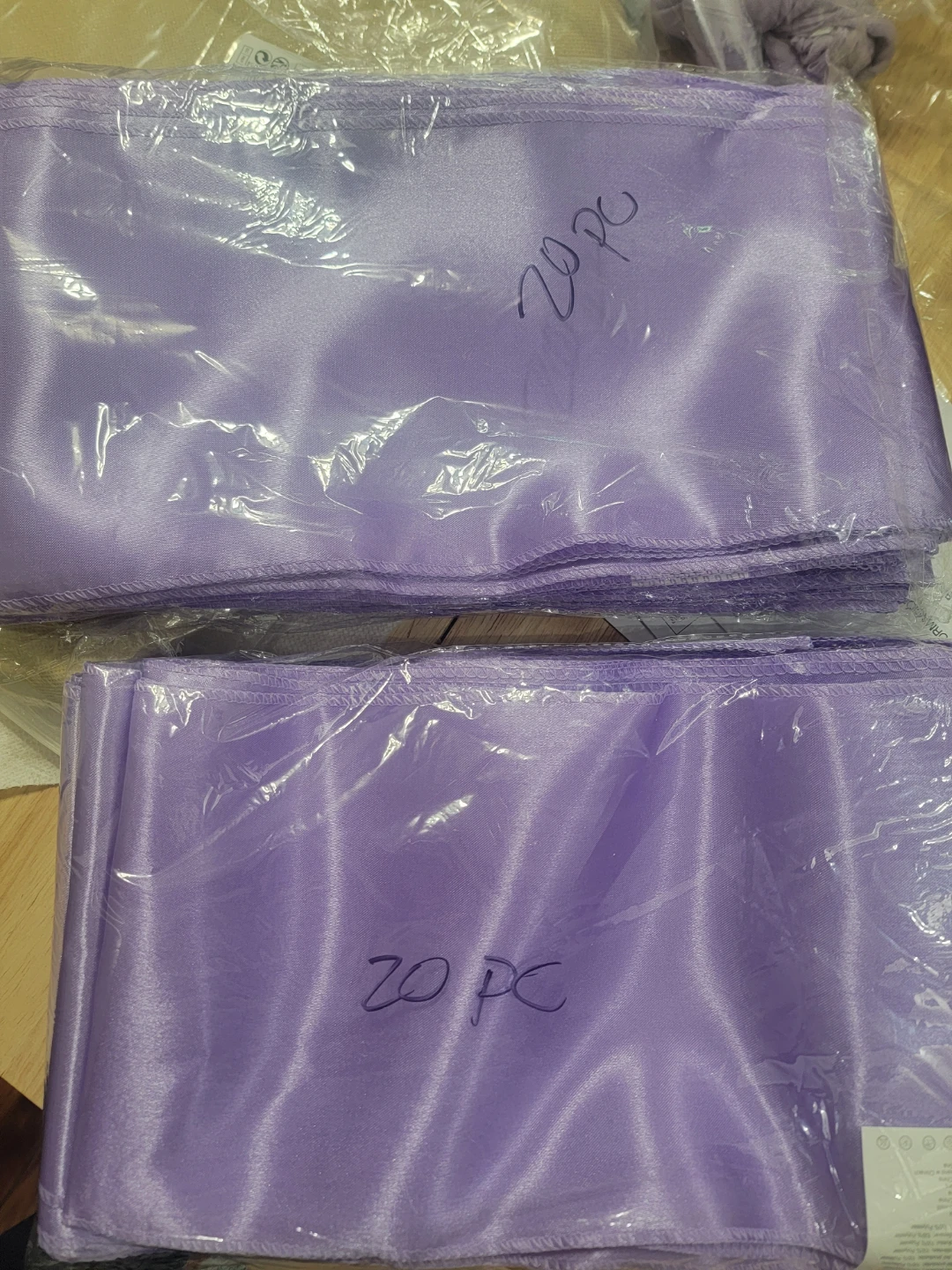 Lavender Purple Satin Chair Sashes - photo 4