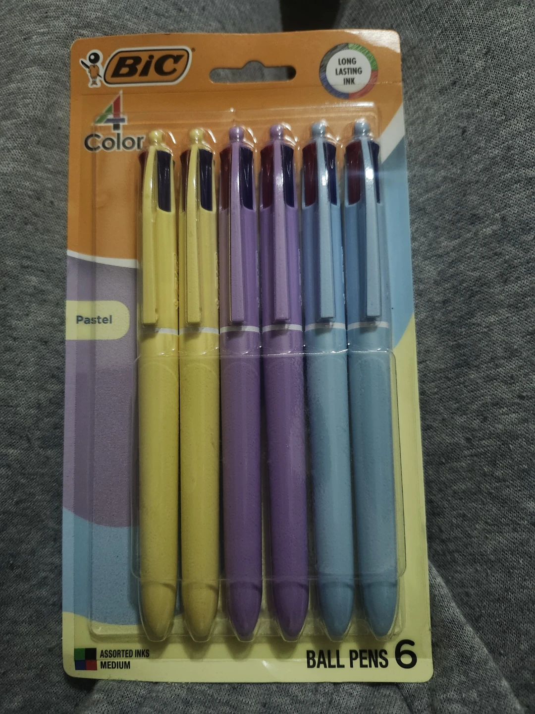 Bic 4 Color Ball Pens - Pastel Colors