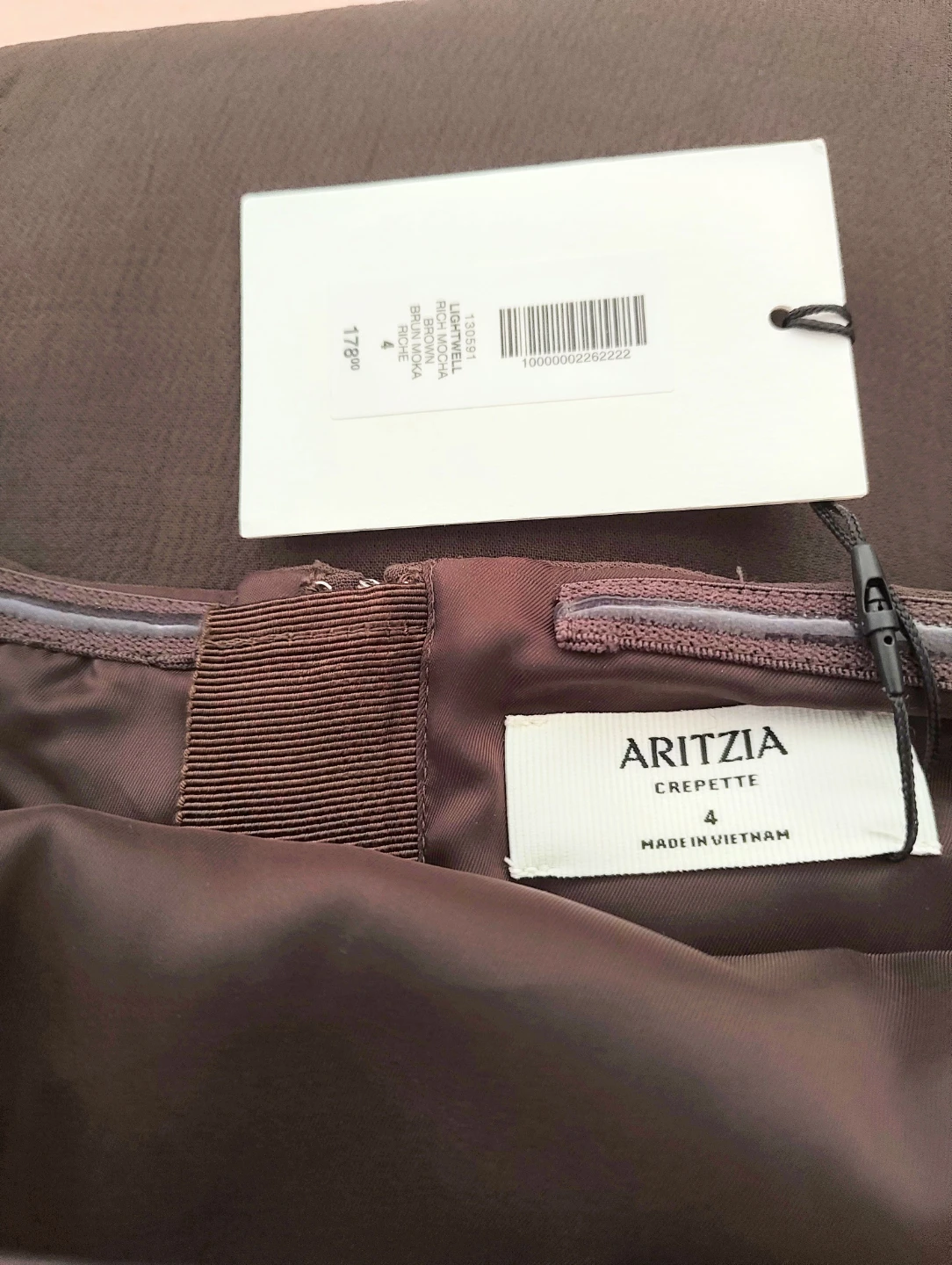 Aritzia Crepette Strapless Dress Brown Size 4 - photo 4