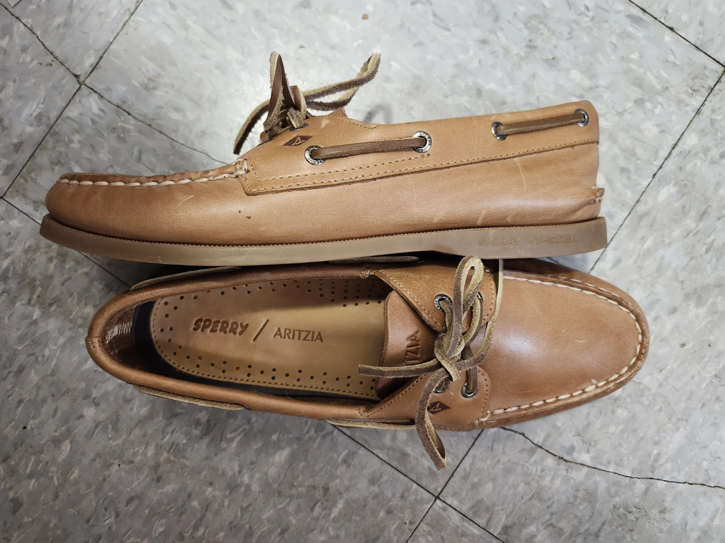 Sperry x Aritzia Brown Leather Boat Shoes - photo 4