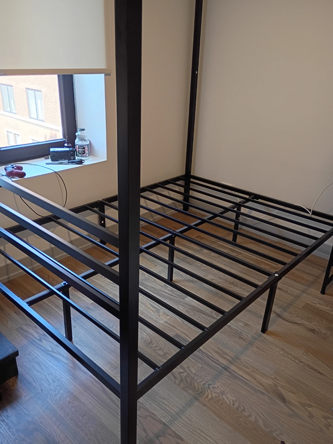 Black Metal Canopy Bed Frame
