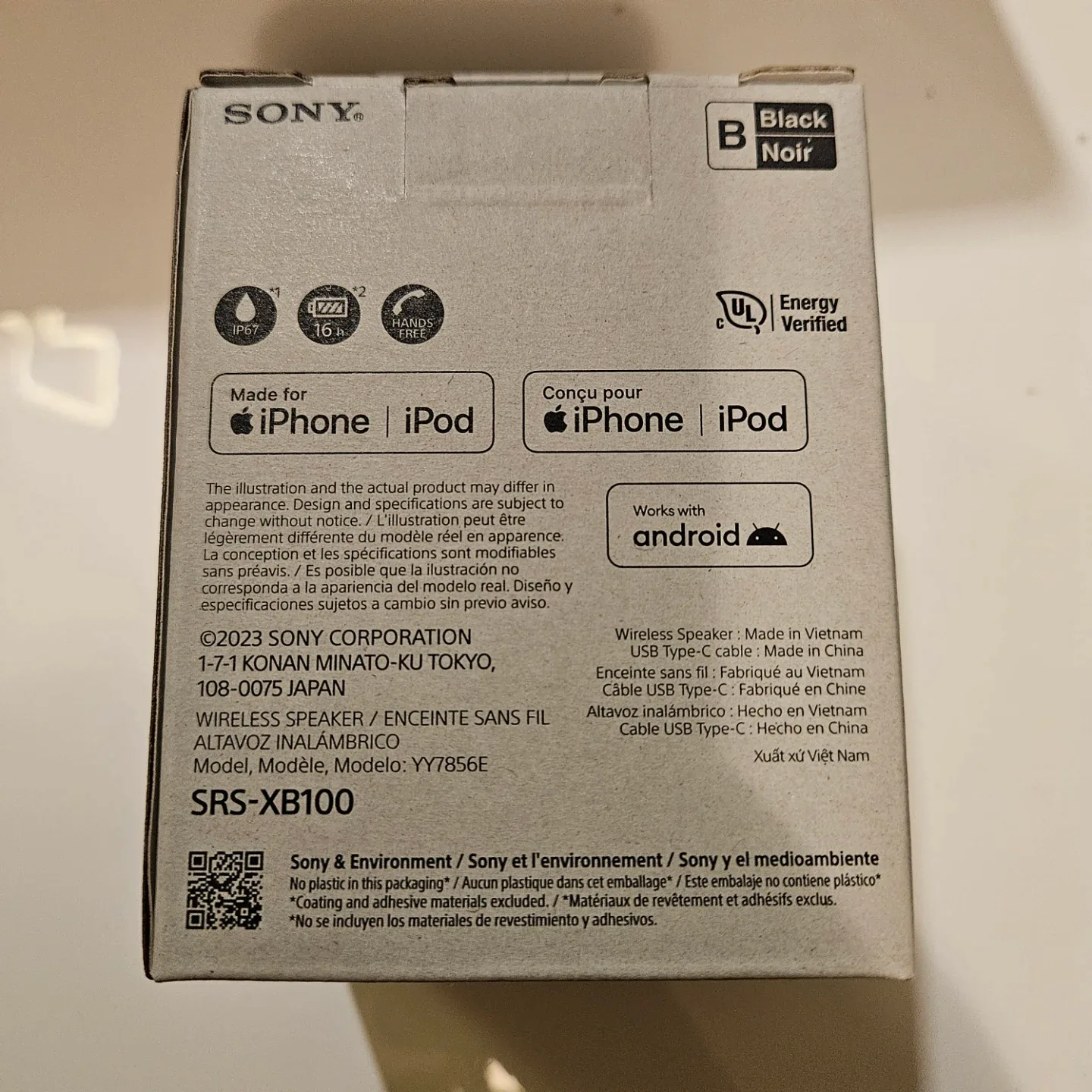 Sony SRS-XB100 Wireless Speaker - Black - photo 3